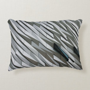 Cojín Decorativo Undulación de formas abstractas en una fachada de
