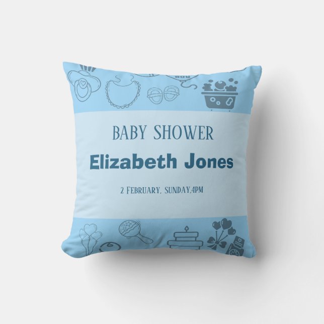 Cojín Decorativo "Únete a nosotros para celebrar a nuestro principi (Anverso)