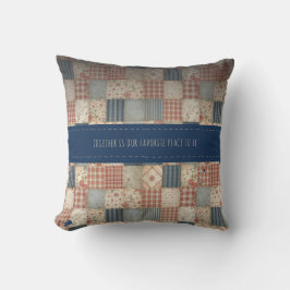 Cojín Decorativo União Personalizada de Parche Vintage