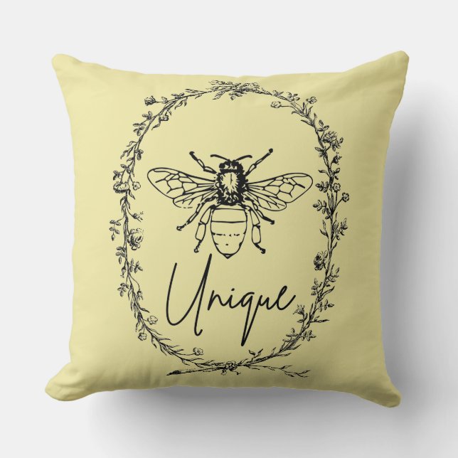 Cojín Decorativo único abeja (Anverso)