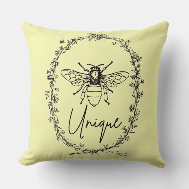Cojín Decorativo único abeja (Anverso)