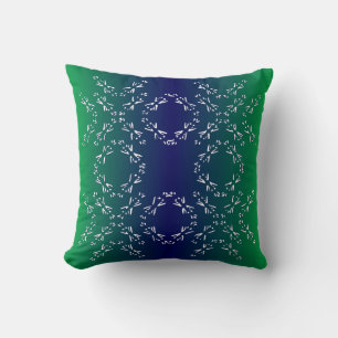 Cojín Decorativo único y hermoso patrón azul-verde