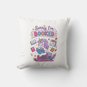 Cojín Decorativo Unicorn Lo siento estoy reservado Estilo Retro Imp