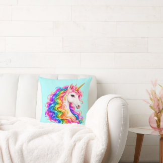 Cojín Decorativo Unicornio Arcoíris