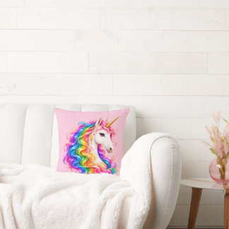 Cojín Decorativo Unicornio Arcoíris