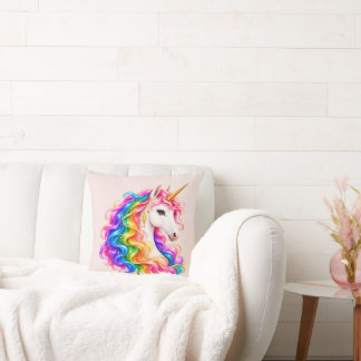 Cojín Decorativo Unicornio Arcoíris