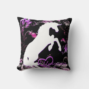 Cojín Decorativo Unicornio blanco V (Splash colorido)