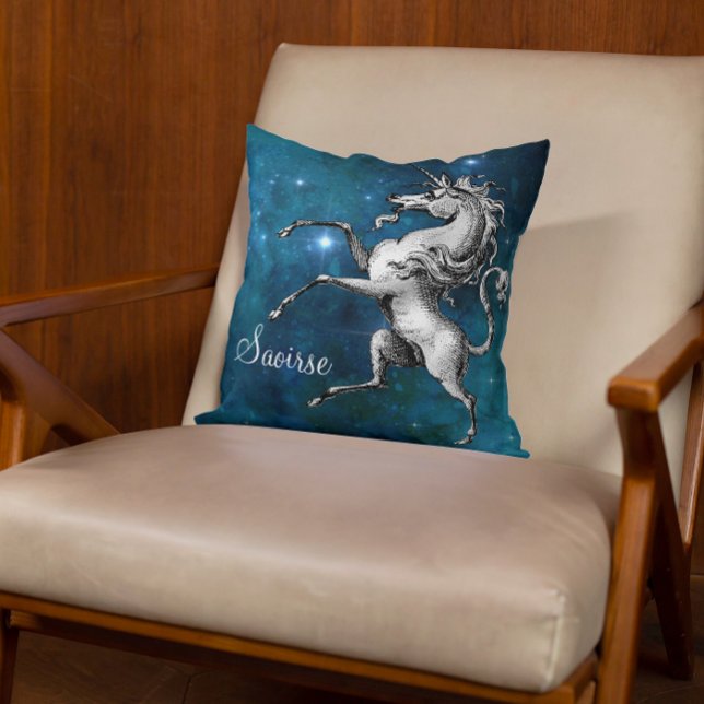 Cojín Decorativo Unicornio celeste (Subido por el creador)
