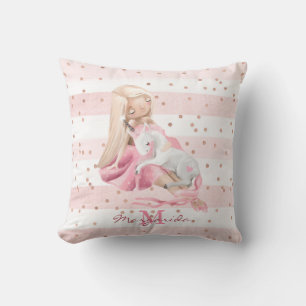 Cojín Decorativo Unicornio chica Y Bebé