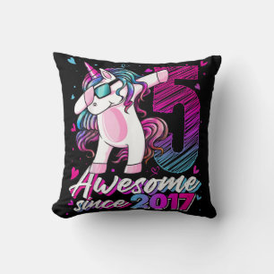 Cojín Decorativo Unicornio de 5 años de edad Dabbing 5 Chica de cum