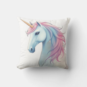 Cojín Decorativo Unicornio de acuarela mística