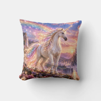 Cojín Decorativo Unicornio de Arcoíris Encantado
