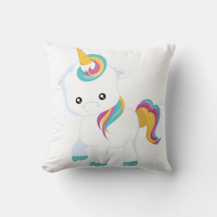 Cojín Decorativo Unicornio de bebé colorido