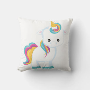 Cojín Decorativo Unicornio de bebé lindo colorido