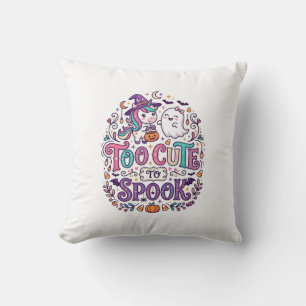 Cojín Decorativo Unicornio demasiado lindo para asustar arte colori