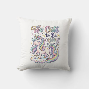Cojín Decorativo Unicornio demasiado lindo para ser ordinario Premi