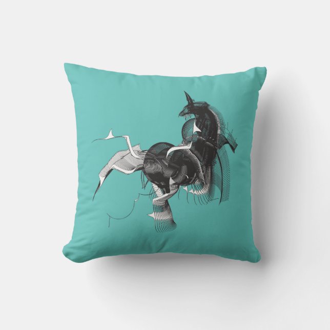 Cojín Decorativo Unicornio digital (Anverso)