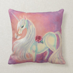 Cojín Decorativo Unicornio en Rubor del amanecer