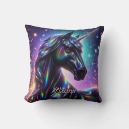 Cojín Decorativo Unicornio en un fondo mágico