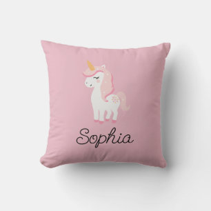 Cojín Decorativo Unicornio, hadas, magia - Nombre personalizado