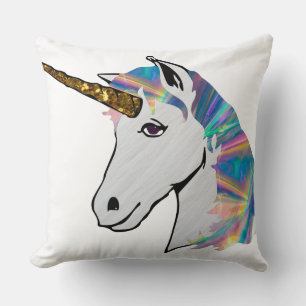 Cojín Decorativo unicornio holográfico