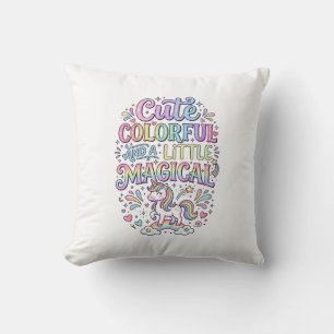 Cojín Decorativo Unicornio Lindo Colorido y un Poco Mágico Original
