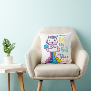 Cojín Decorativo Unicornio, no te di un beso