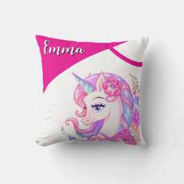Cojín Decorativo unicornio & personaliza tu nombre 