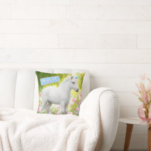 Cojín Decorativo Unicornio Poni Blanco