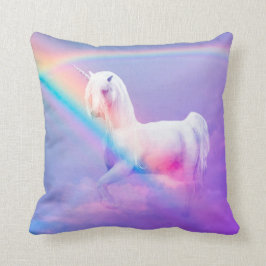 Cojín Decorativo Unicornio y arco iris