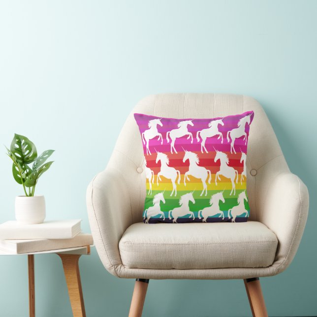 Cojín Decorativo Unicornio y arcoiris (Silla)