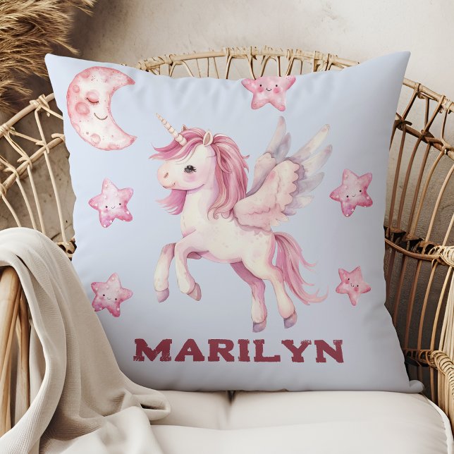 Cojín Decorativo Unicornio y estrellas (Subido por el creador)