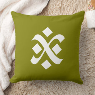 Cojín Decorativo Uniforme verde oliva Sólido Colores Boho