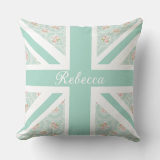 Cojín Decorativo Union Jack British Rosa Garden Throw Cushion
