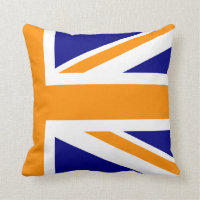 Union Jack mitad azul marino y naranja