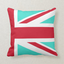 Union Jack Mitad Turquesa y Rojo