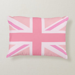 Cojín Decorativo Union Jack rosado/bandera