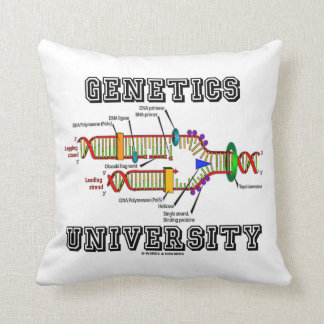 Cojín Decorativo Universidad de la genética (humor de la réplica de