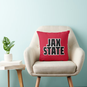 Cojín Decorativo Universidad Estatal de Jacksonville JAX STATE Text