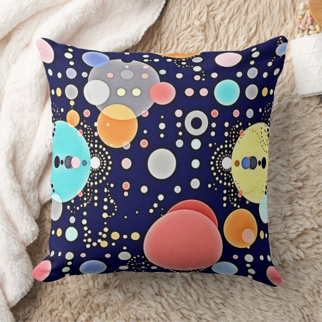 Cojín Decorativo Universo de Burbujas Alegres Visión (Manta)
