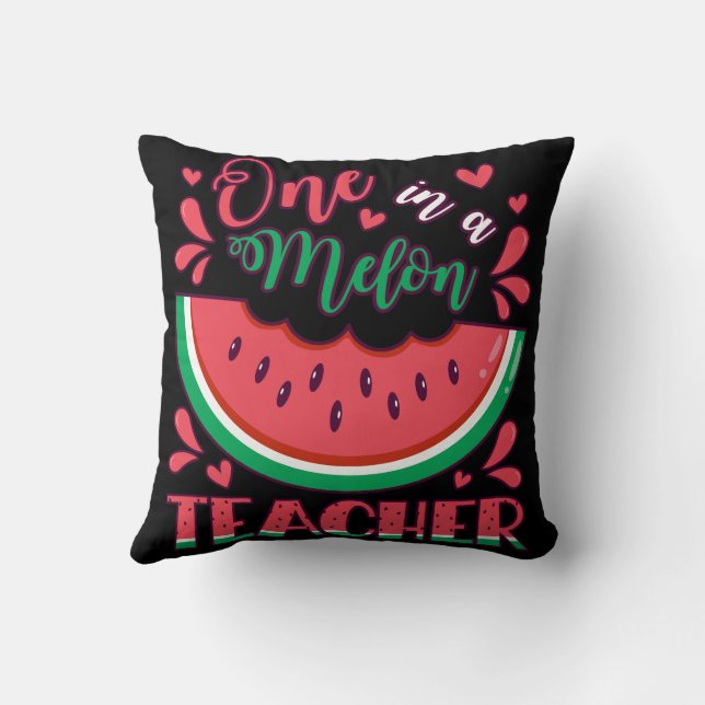 Cojín Decorativo Uno en un Fiesta del Día B del profesor de Melón (Reverso)