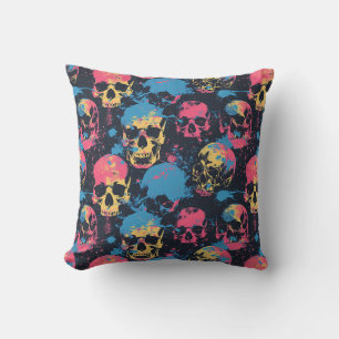 Cojín Decorativo Urban Art Skull Pillow Design A46
