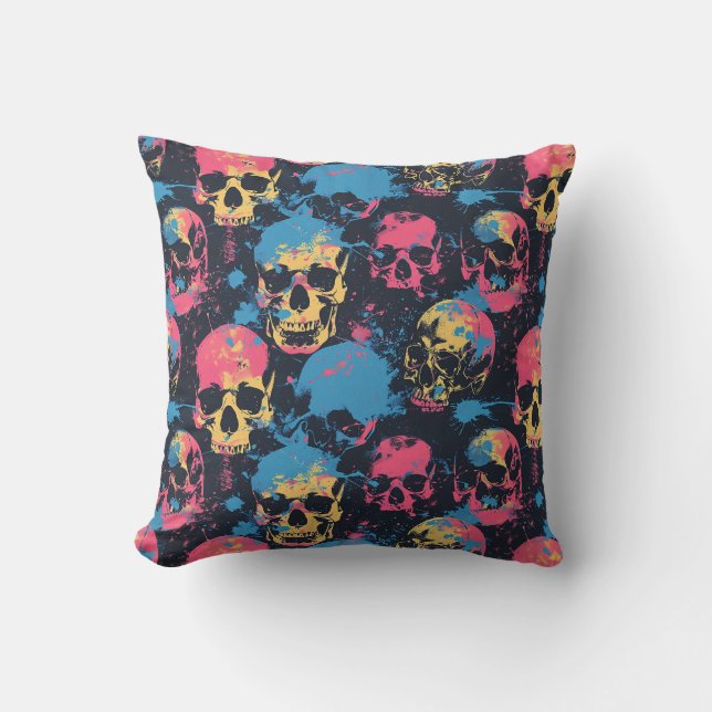 Cojín Decorativo Urban Art Skull Pillow Design A46 (Anverso)