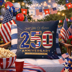 Cojín Decorativo USA 250º Aniversario Patriótico 