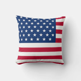 Cojín Decorativo USA Flag Throw Pillow – Patriotic American Home de