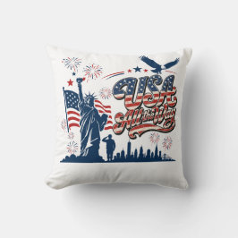 Cojín Decorativo USA por Siempre – Día de la Independencia Patrióti