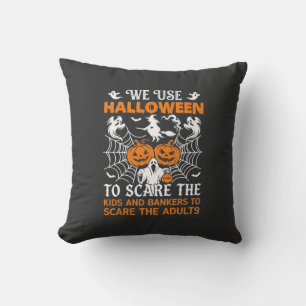 Cojín Decorativo Usamos Calabazas Fantasmales de Halloween Bruja Ar