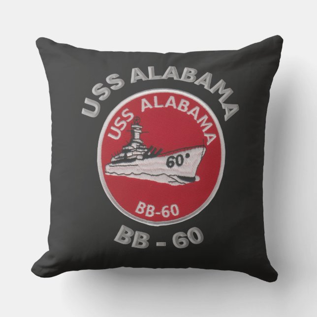 Cojín Decorativo USS Alabama (BB-60) (Anverso)