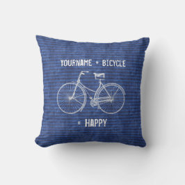 Cojín Decorativo Usted más la bicicleta iguala las ruedas antiguas