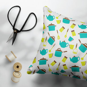 Cojín Decorativo Utensilios de cocina, vajilla, cubiertos, vajilla 